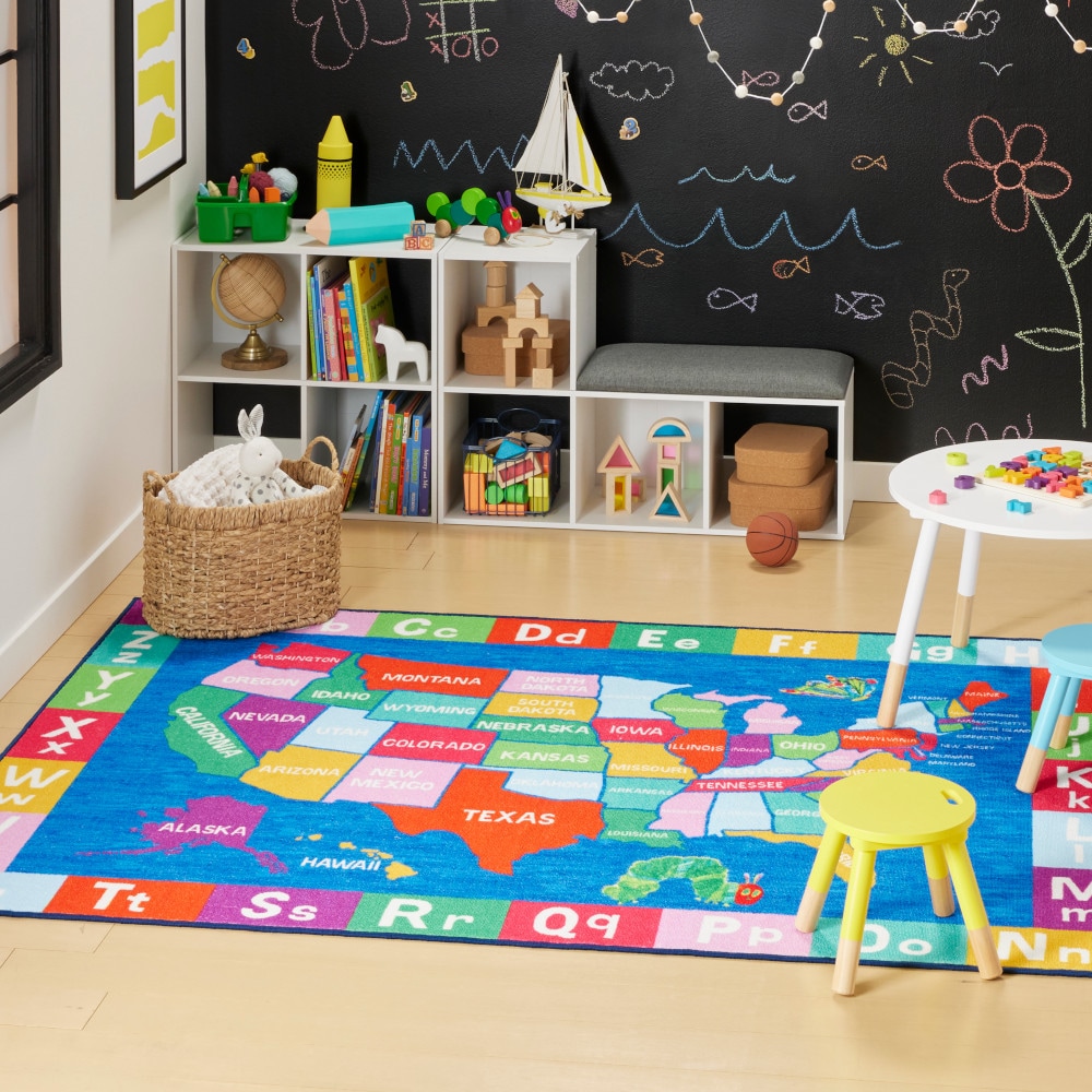 Kitchen rugs, new short-pile bright color cushioning anti-fatigue carpet