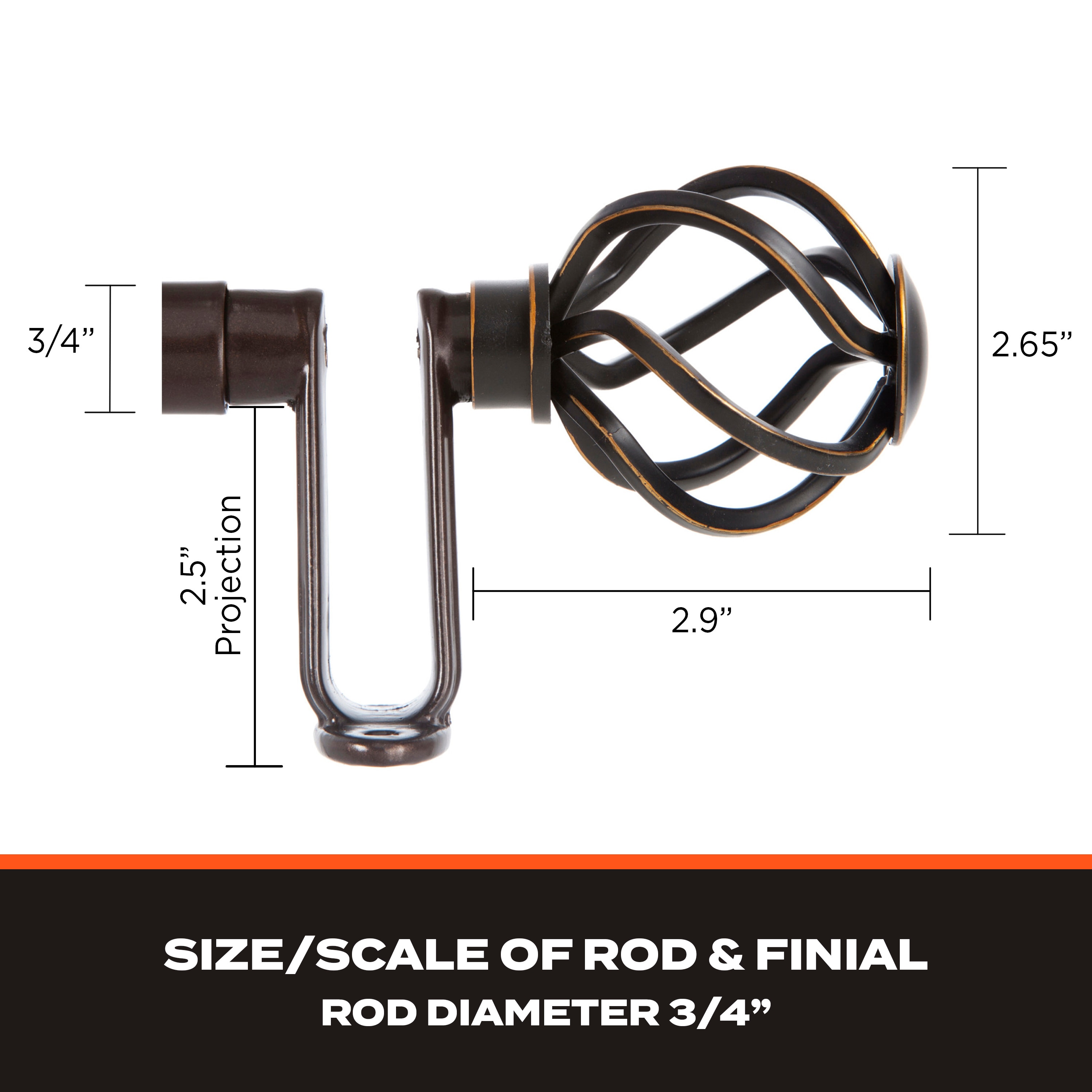 Oil Rubbed Bronze Adjustable Room Darkening Curtain Rod