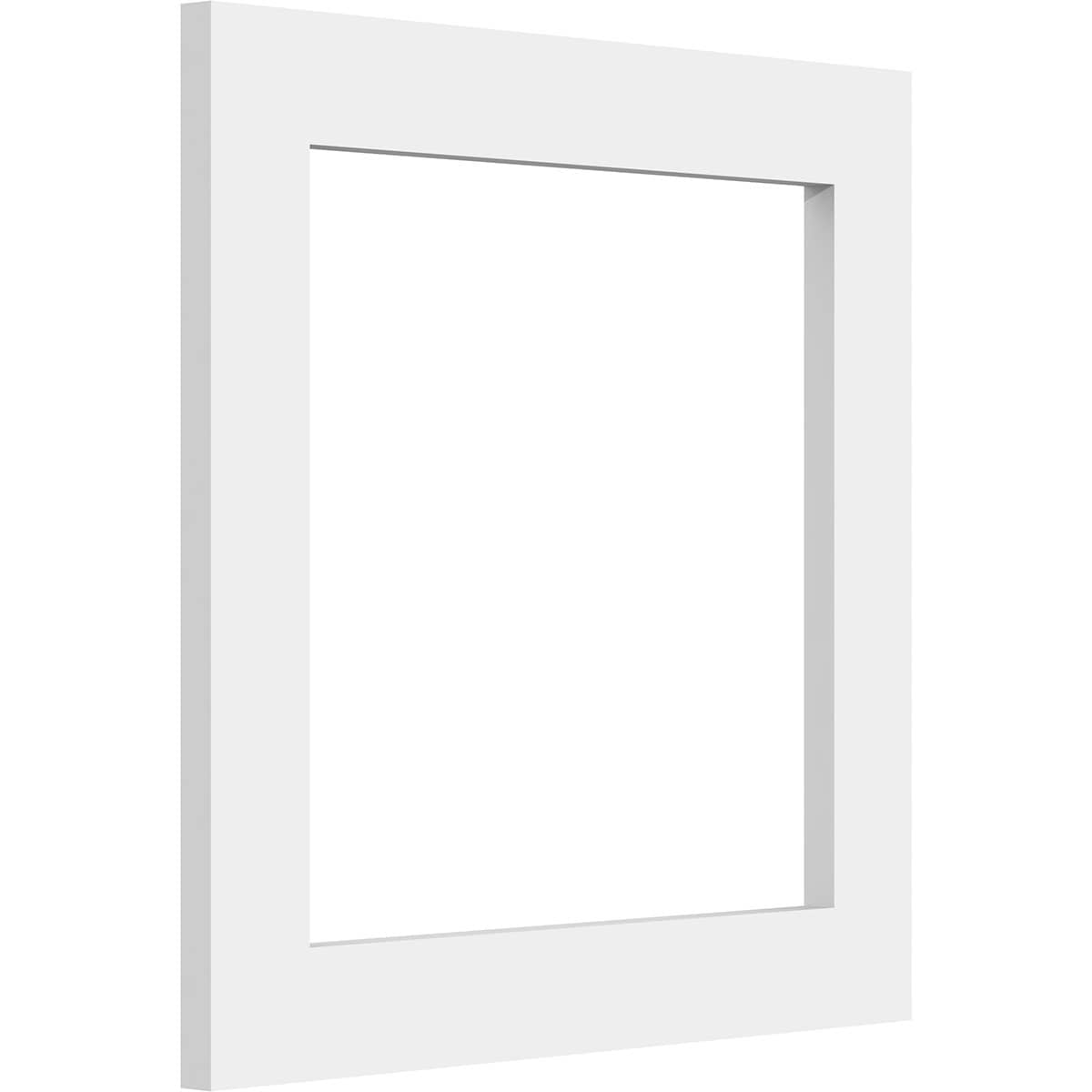 Ekena Millwork WALP12X12X037PRE 12-in x 12-in Smooth Paintable/Stainable White PVC Wainscoting Wall Panel ( 1-sq ft )