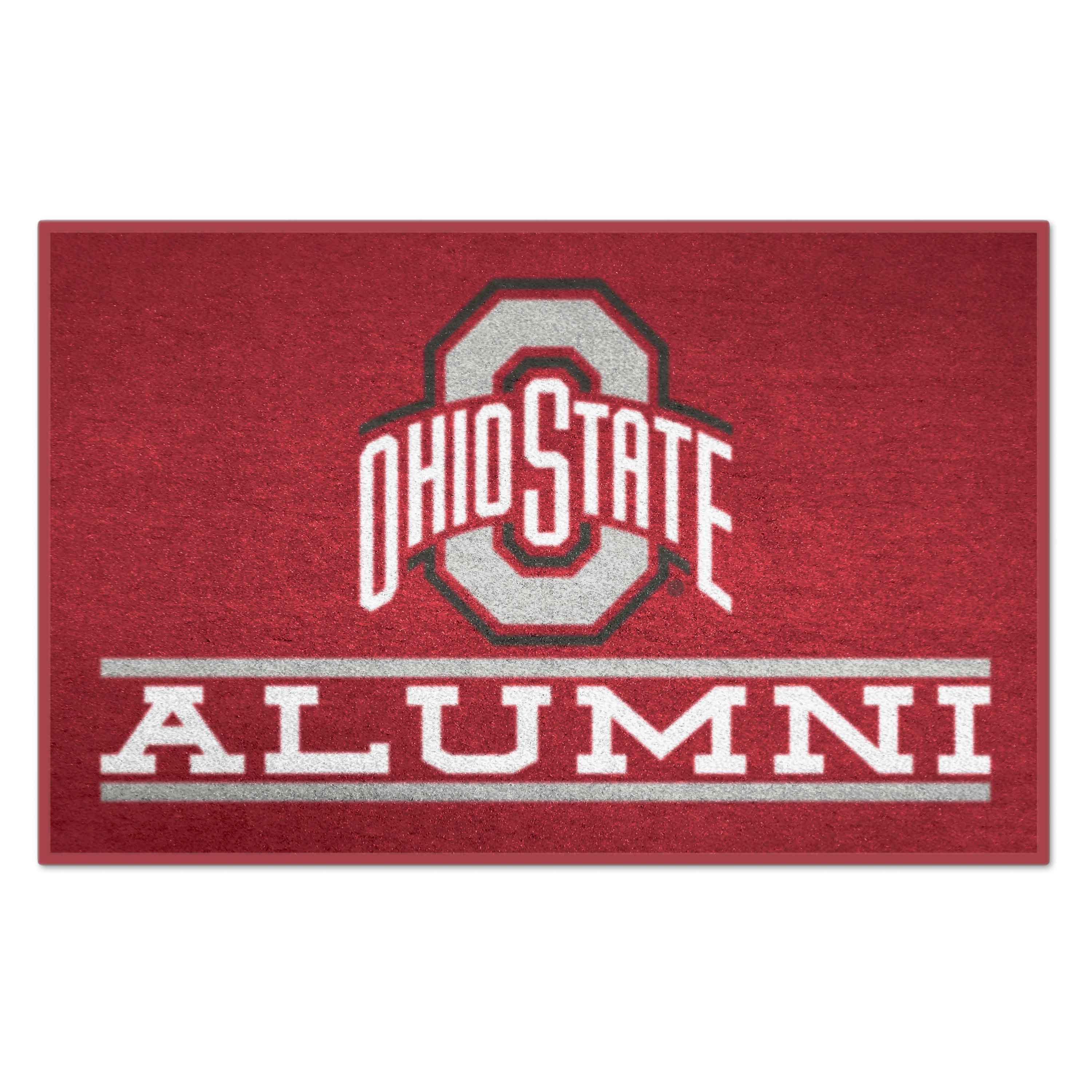 FANMATS 18322 Ohio State Buckeyes 30-in x 19-in Maroon Nylon Indoor or outdoor Decorative Sports Door Mat