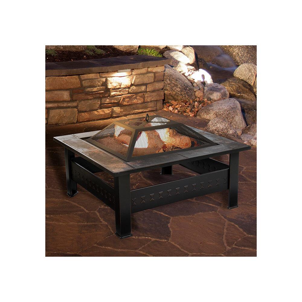 Pure Garden Pure Garden 50-155 32 in. Fire Pit Set, Wood Burning Pit at ...