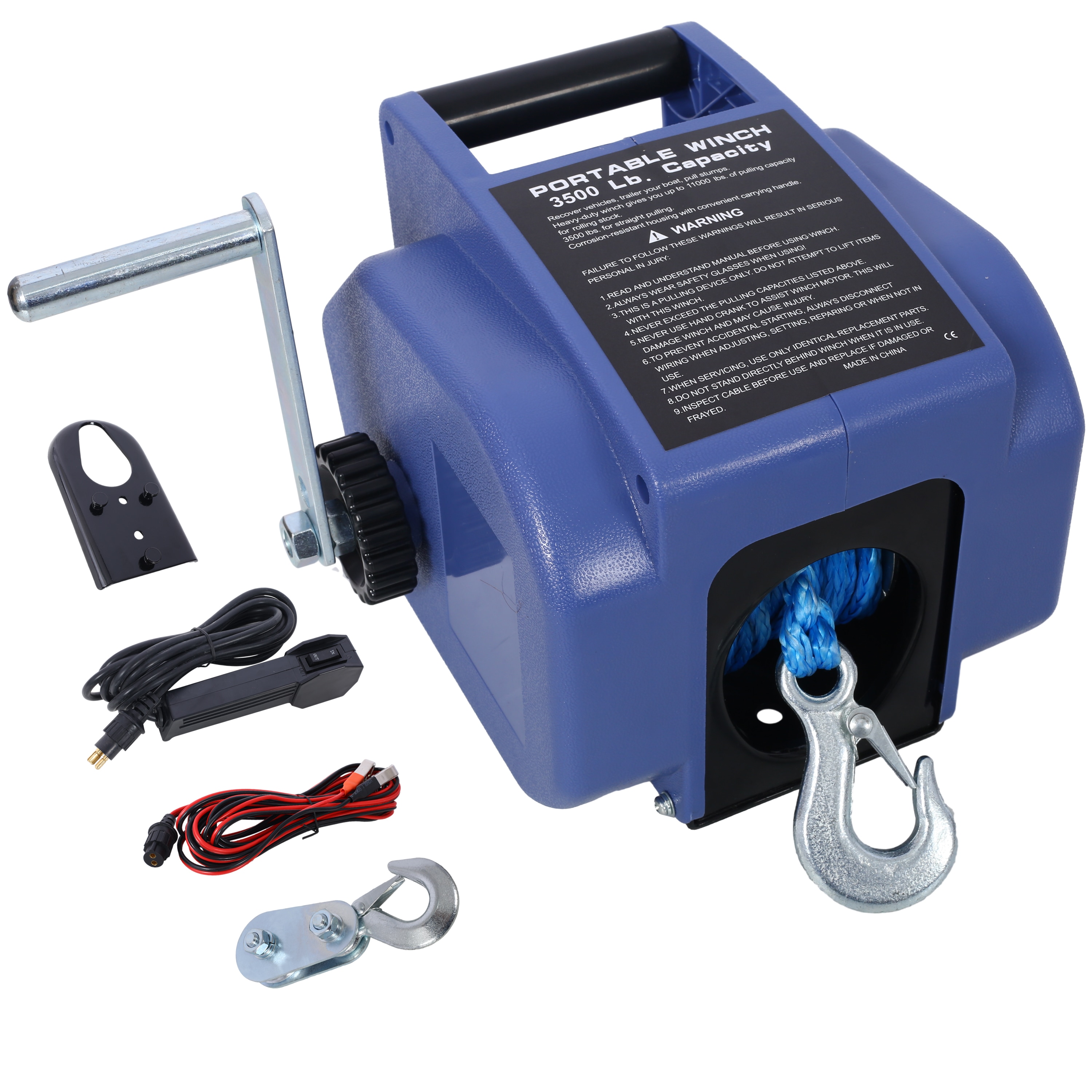 Kahomvis 6000 9.1-ft Plastic Electronic Winch #GH-2QP214-64