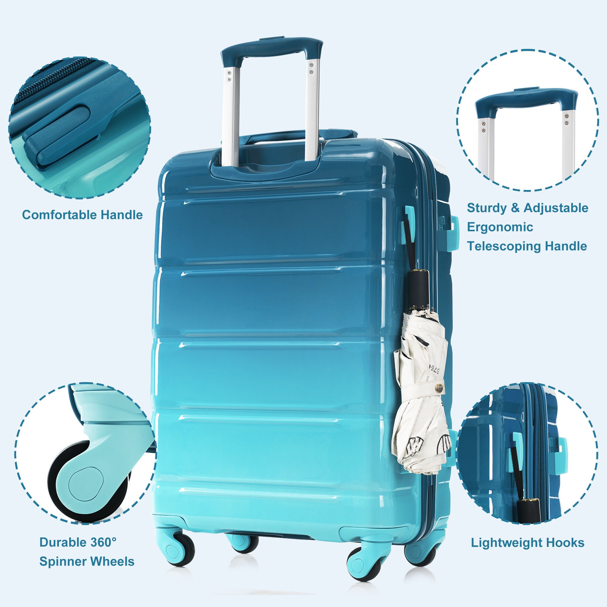 SINOFURN SYD9400012BL Luggage-And-Luggage-Sets - View #9