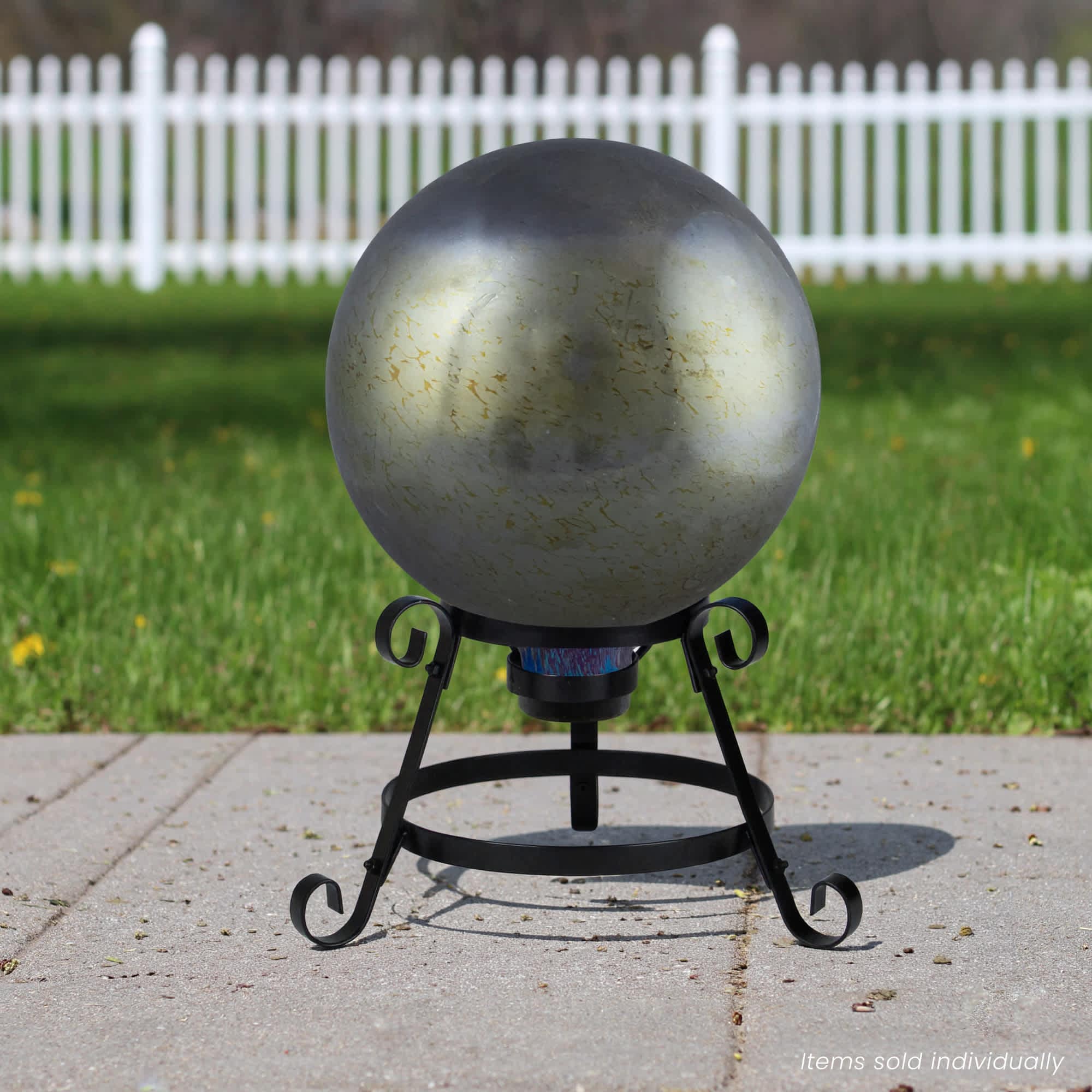 Northlight - 10 inch Mercury Glass Metallic Mirrored Outdoor Garden Gazing Ball