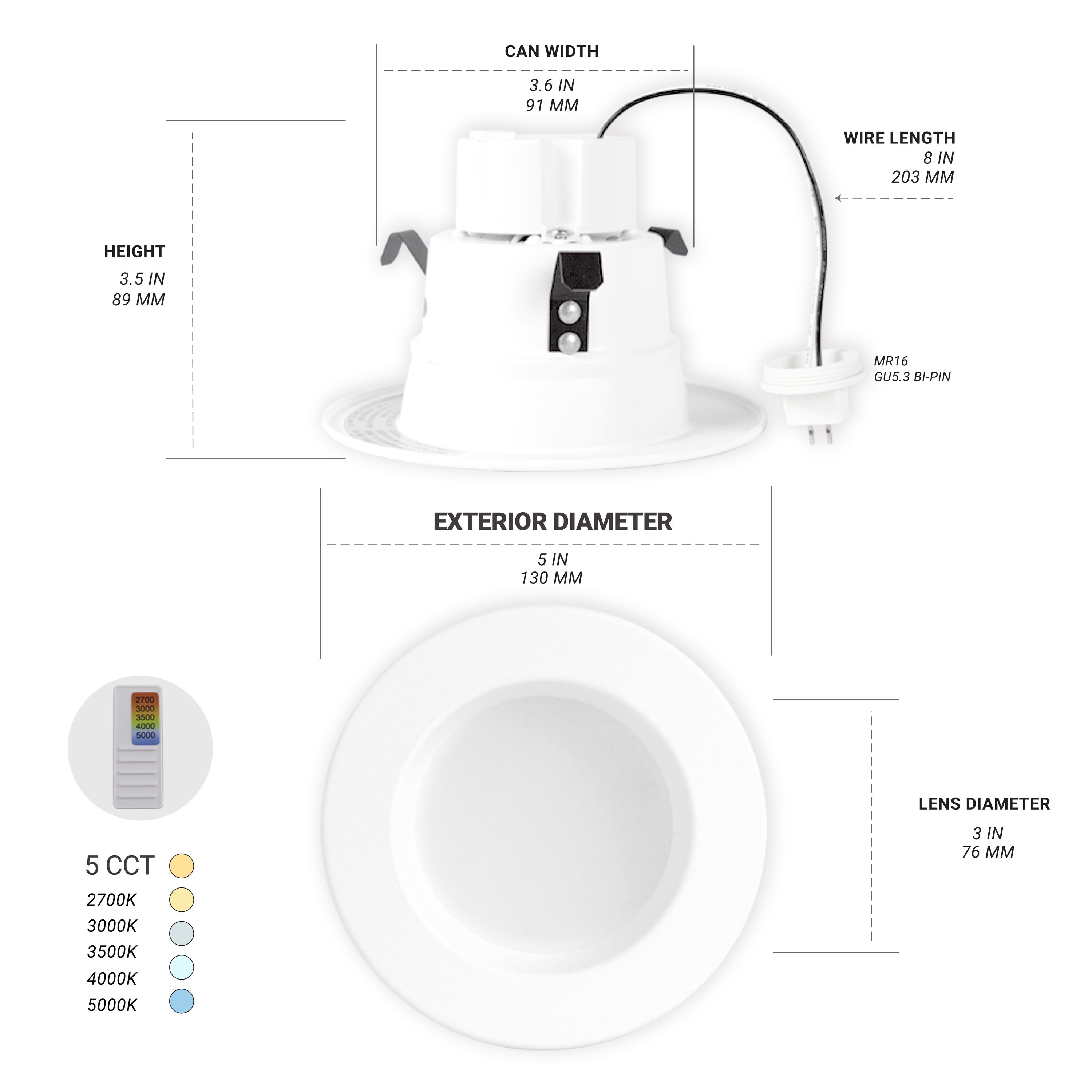 NUWATT NWDL4MR16LV5CTWH12P Led-Retrofit-Downlight - View #7