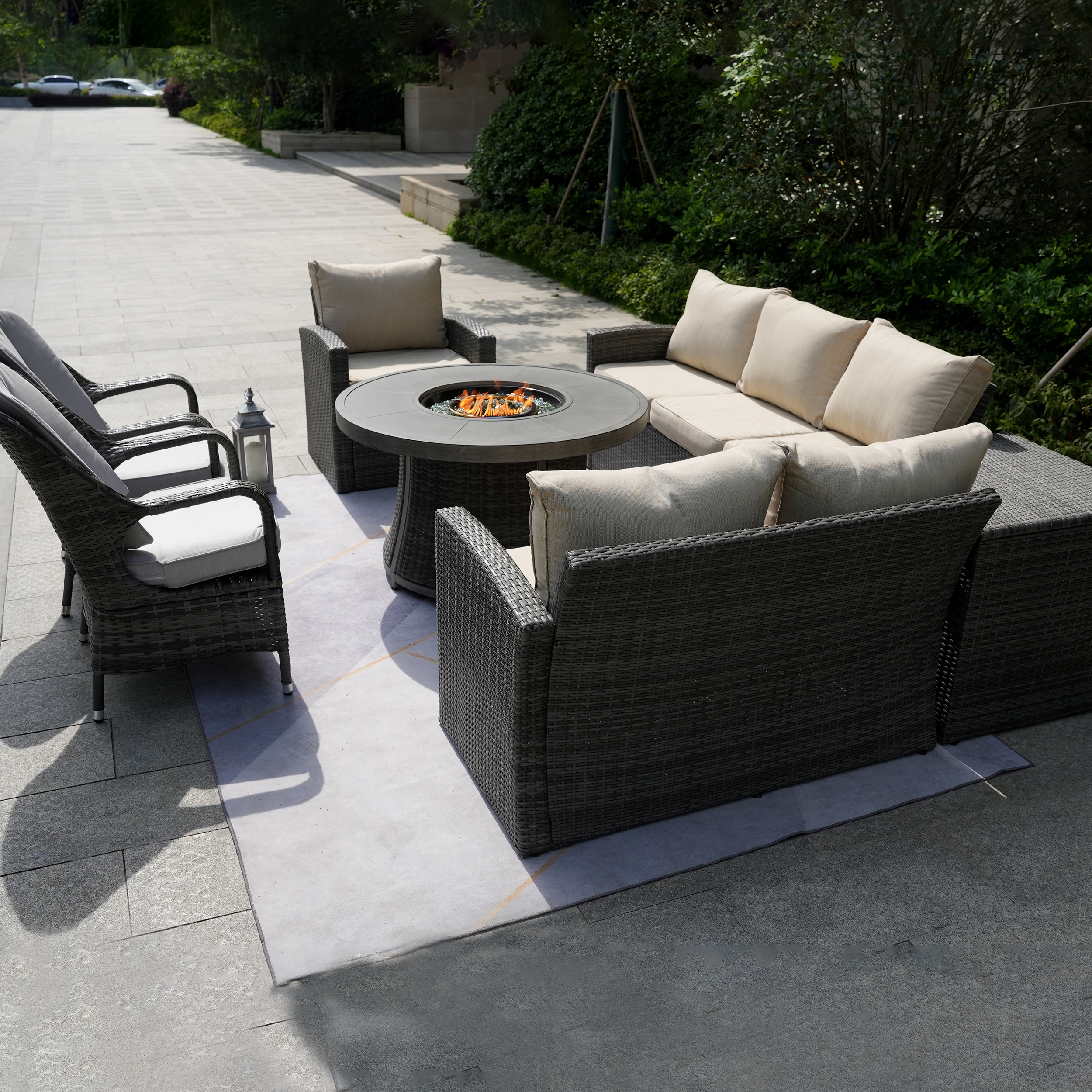Moda Furnishings G3R-1403B-009-GR Patio-Conversation-Sets - View #3