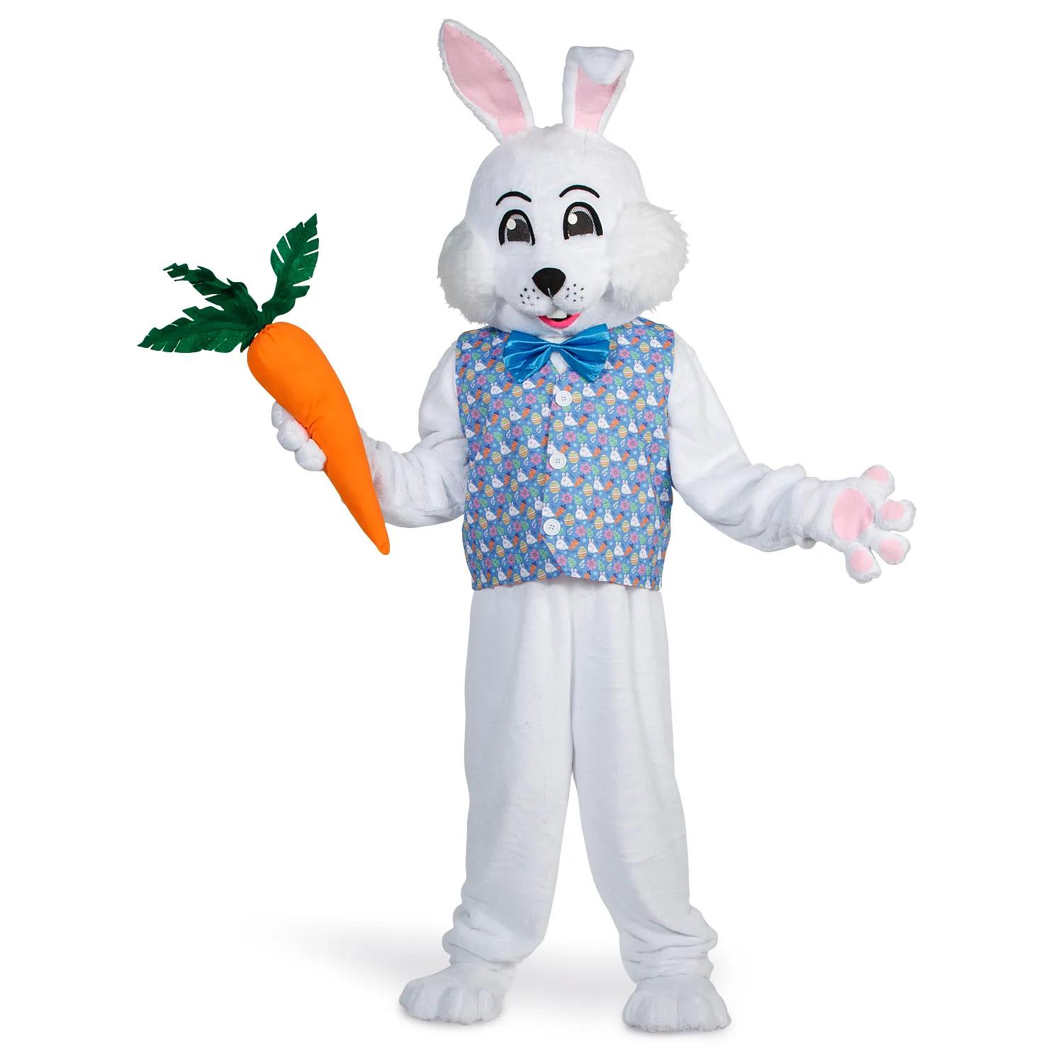 Morris Costumes MC28 Adults Easter Bunny Costume with Reversible Vest Bowtie - Thumbnail