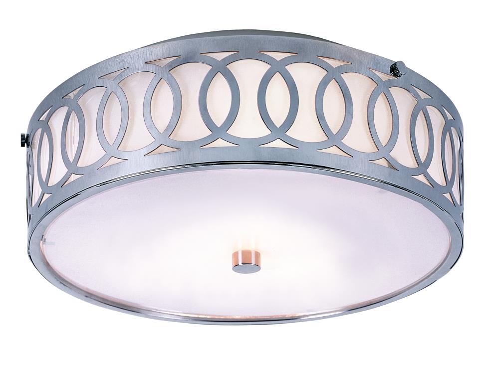 Lucid Lighting MDN-901 3 -Light 12-in Polished Chrome Flush Mount Light
