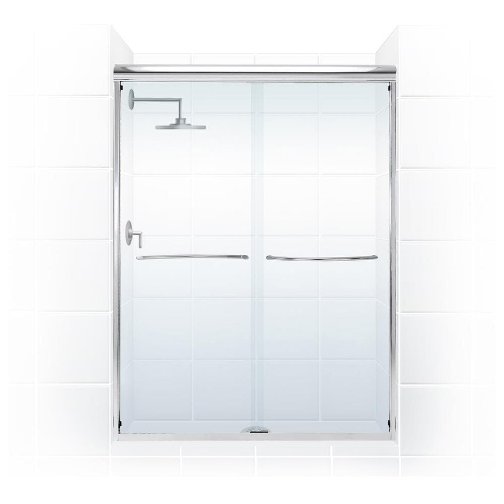 Coastal Shower Doors Paragon 60-in W x 66-in H Semi-frameless Sliding ...