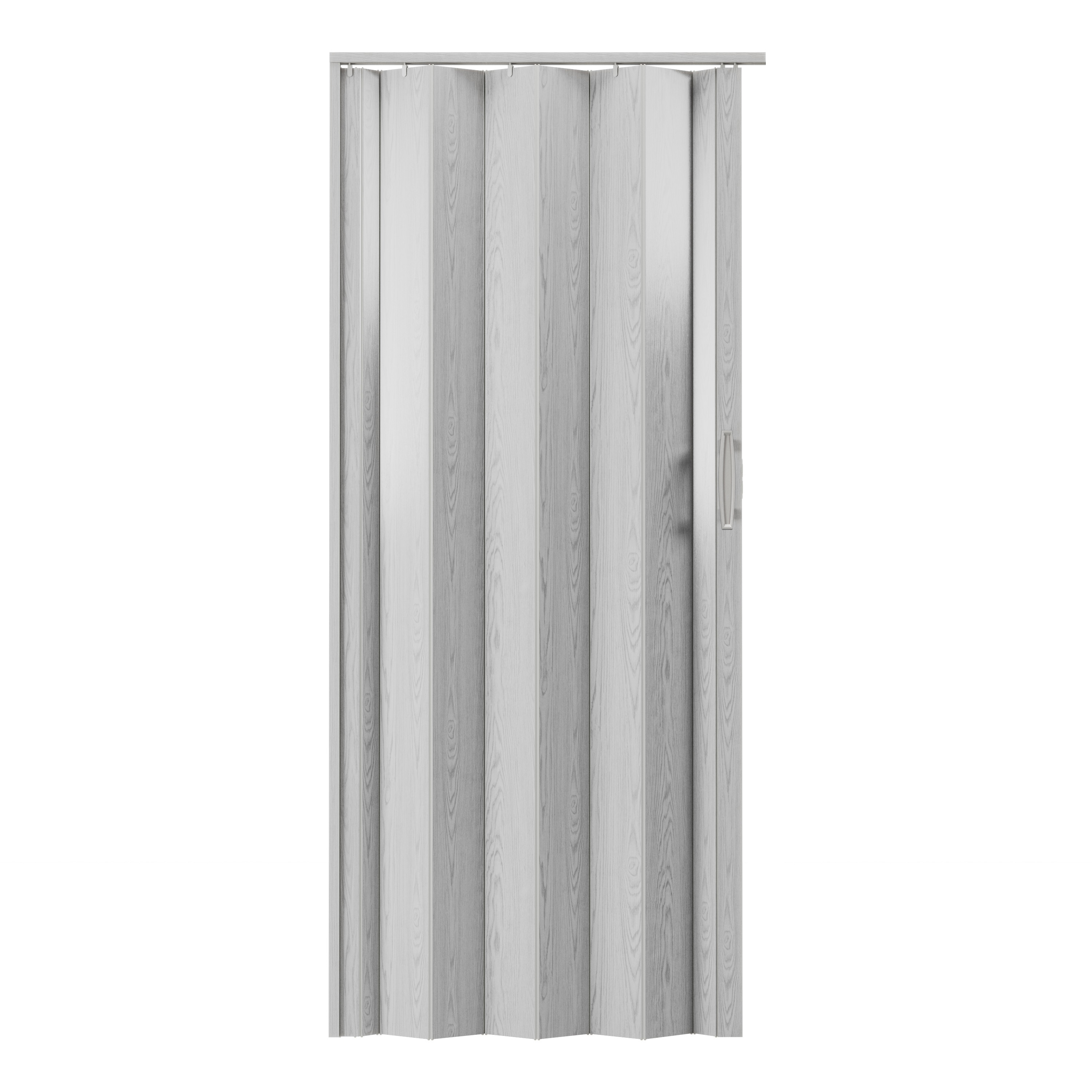 RITSU 32 in x 80 in Foldable Accordion Grey PVC Accordion Folding Door ...