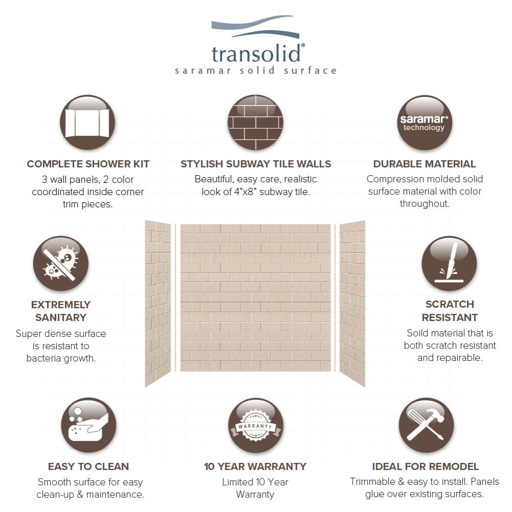 Transolid SWK603660-28 Bathtub-Wall-Surrounds - View #4