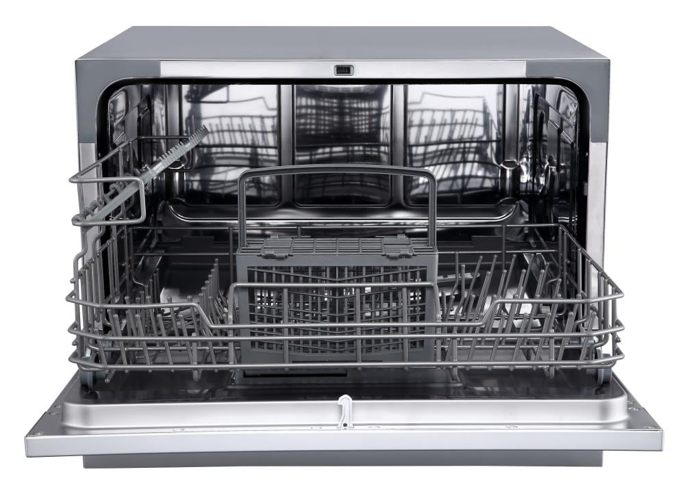 EdgeStar 21.63in Portable Countertop Dishwasher (Metallic Look), 52