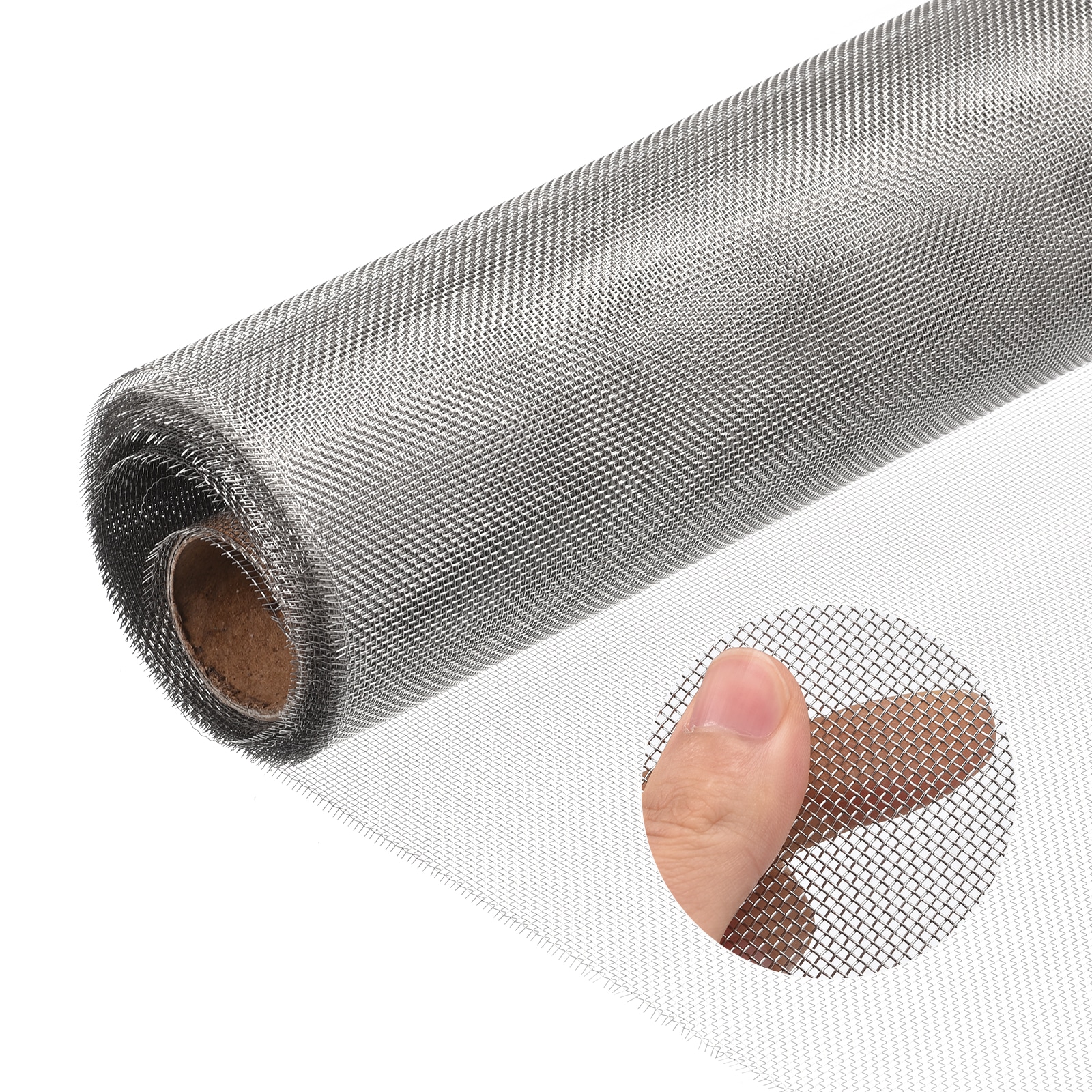 Unique Bargains 20 Mesh 304 Stainless Steel Woven Wire Mesh Screen 118 inch x 24 inch Hard and Heat Resisting Wire Mesh for Wall Hole Garden DIY Project Never Rust Easy to Cut #S26012101UX4223