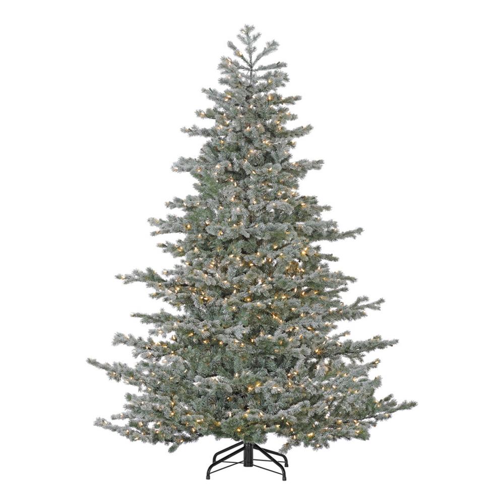Fraser Hill Farm 7.5-ft Pre-lit Artificial Christmas Tree with ...