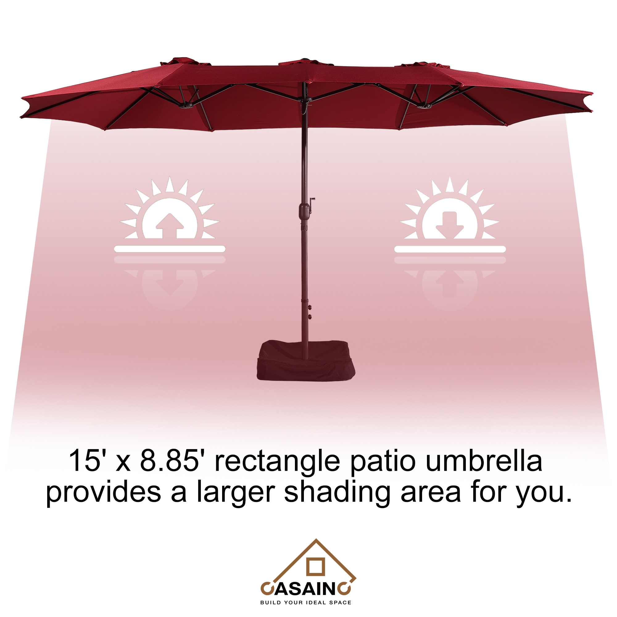 CASAINC WF-SM-RLED300RD-H Umbrellas-2 - View #2