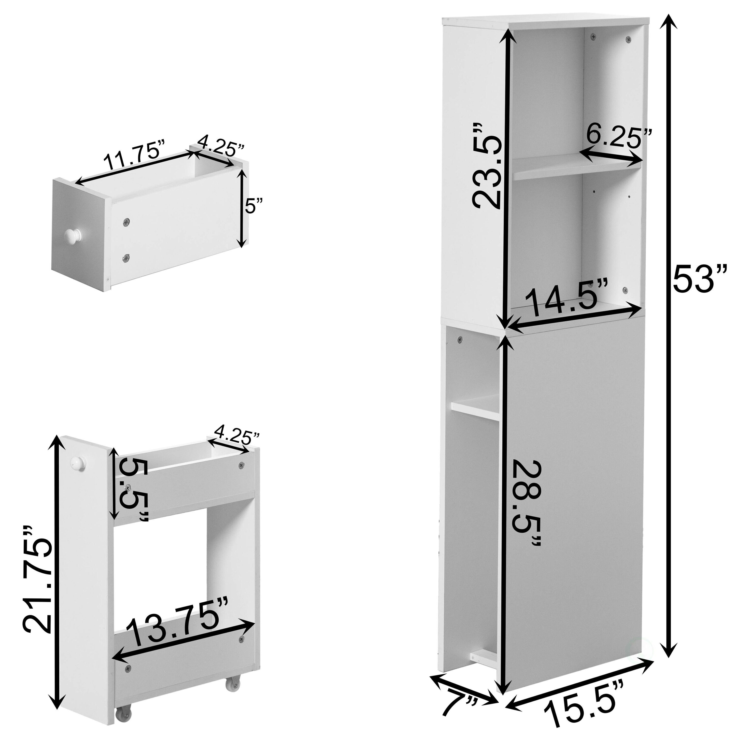 Basicwise QI004655.WT Linen-Cabinets - View #6