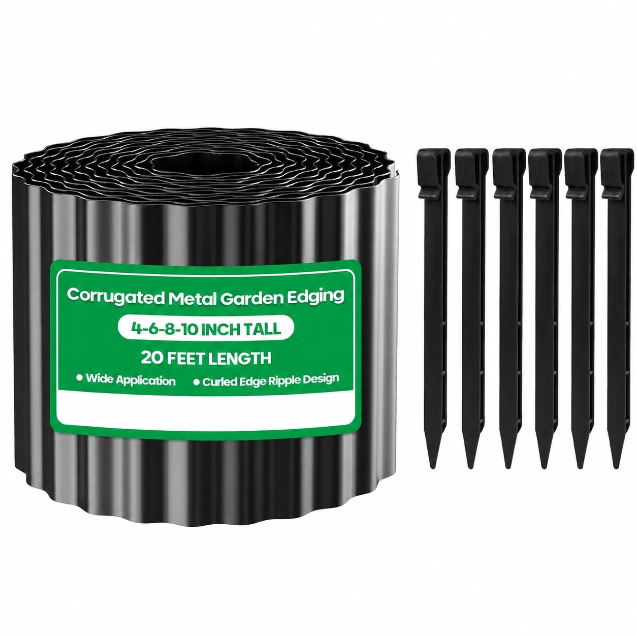 DYRCJ  Corrugated Metal Garden Edging Sturdy Tall Landscape Borders with 6pcs Anchor Stakes Perfect for Flower Beds Lawn Pathway Tree Surrounds