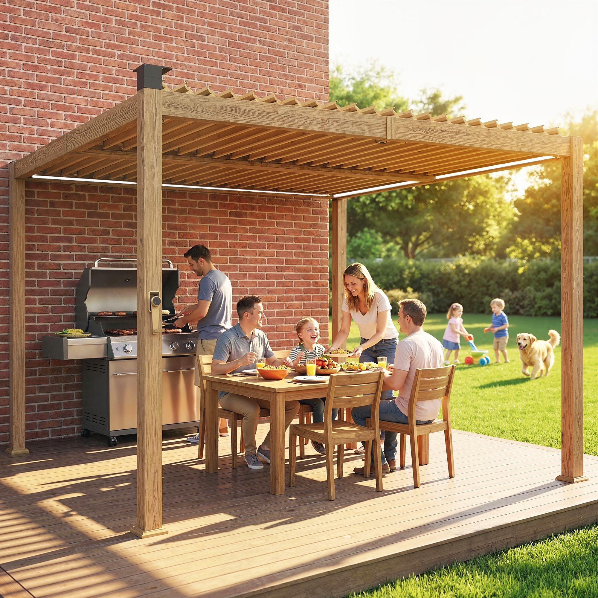 Outsunny 84C-823V00BN Wood-Resin-Gazebos - View #4