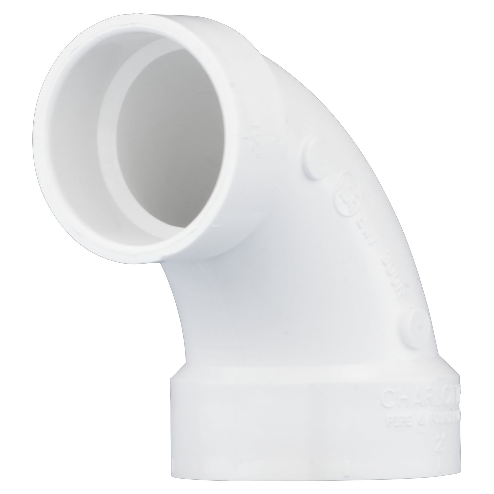 Charlotte Pipe PVC 00300R 0600 2-in x 1-1/2-in 90-Degree PVC DWV Reducing Elbow