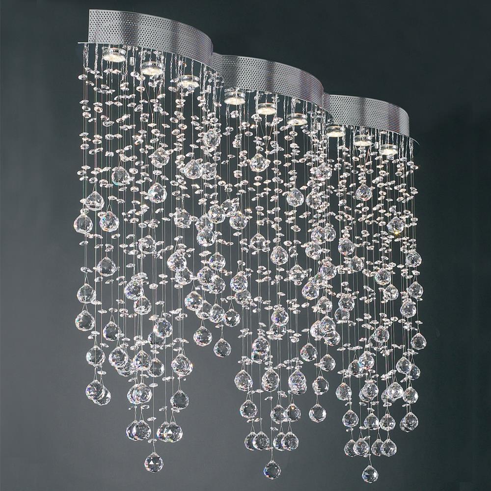 PLC Lighting 81627 PC 1-Light 50-in Polished Chrome Halogen Flush Mount Light