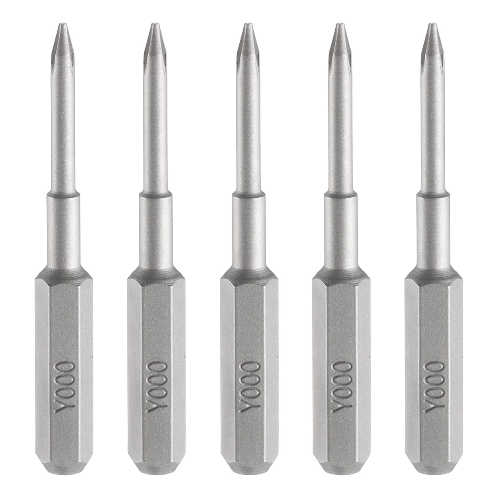 Harfington 5pcs Y000 Tri Wings Screwdriver Bit 5/32 Inch Hex Shank 35mm/1.38 Inch Length Magnetic 3 Point Y-Shaped Head S2 Steel Screw Driver Bit #S26030900UX3129