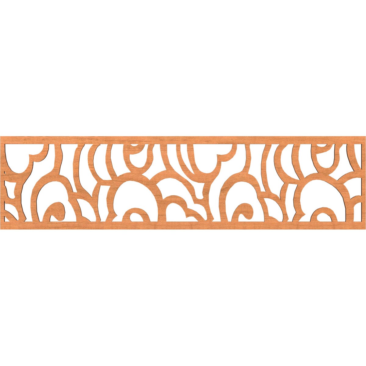 Ekena Millwork MLDA12X47SPFCH Springfield Fretwork Flat Trim 12-in x 3.92-ft Cherry Brown Unfinished 2156456 Pierced Wall Panel Moulding