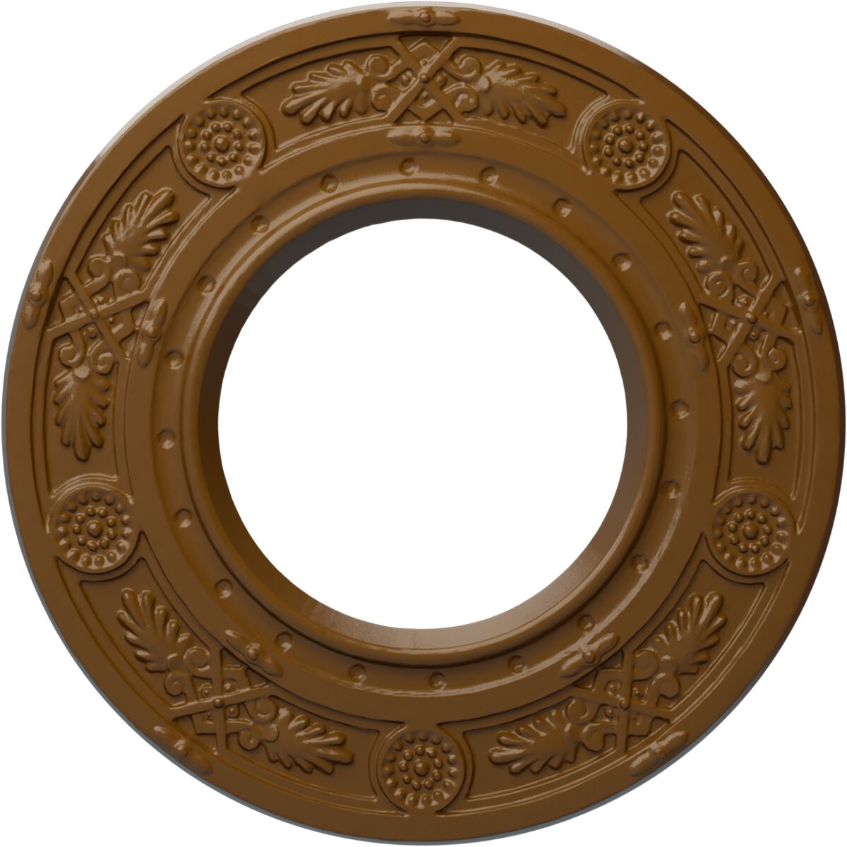 Ekena Millwork CM08DNSTF Daniela 8-in W x 8-in L Painted Smokey Topaz Polyurethane Whole Ceiling Medallion