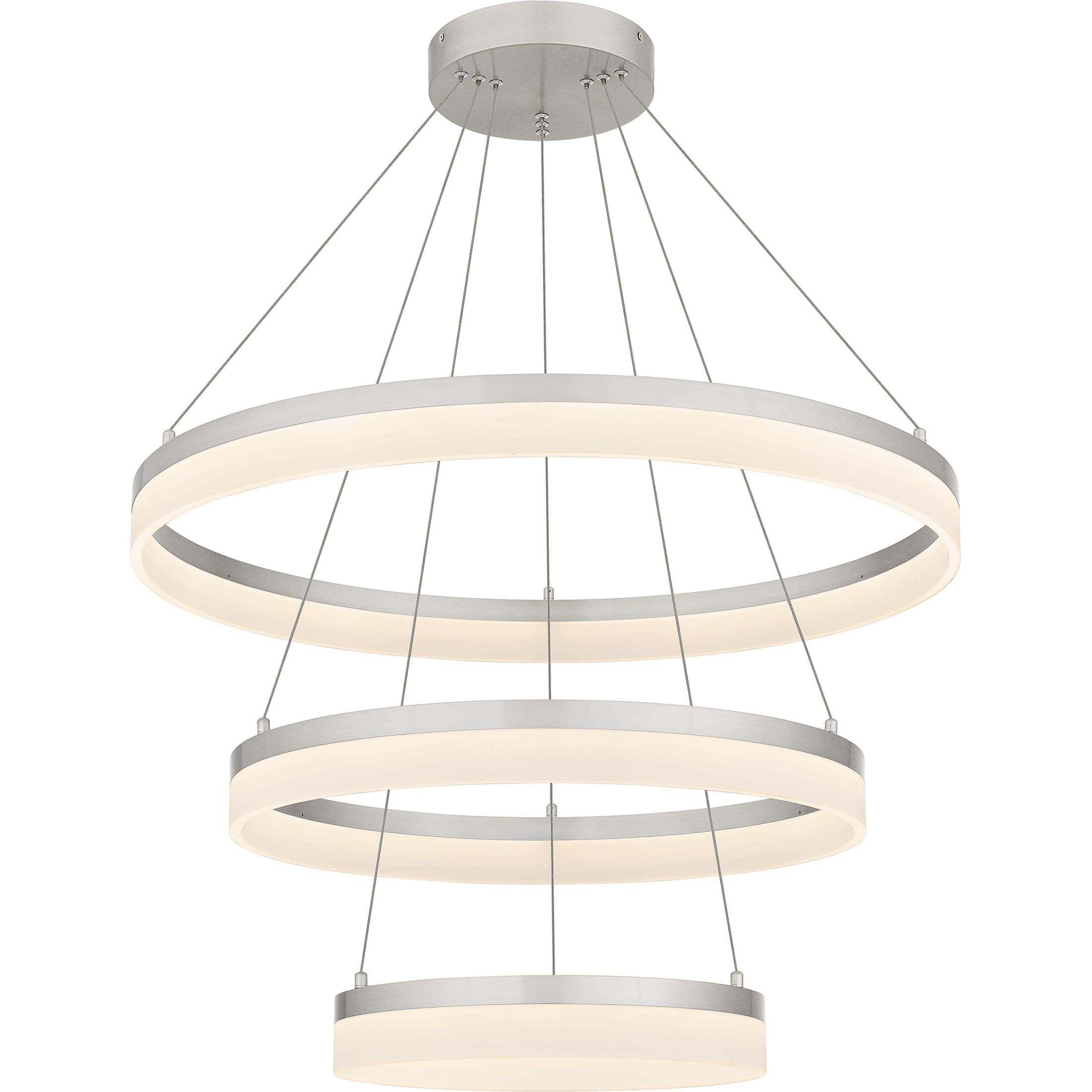 Quoizel PCOH2932BN Cohen Brushed Nickel Modern/contemporary Tiered Integrated LED Large Hanging Pendant light