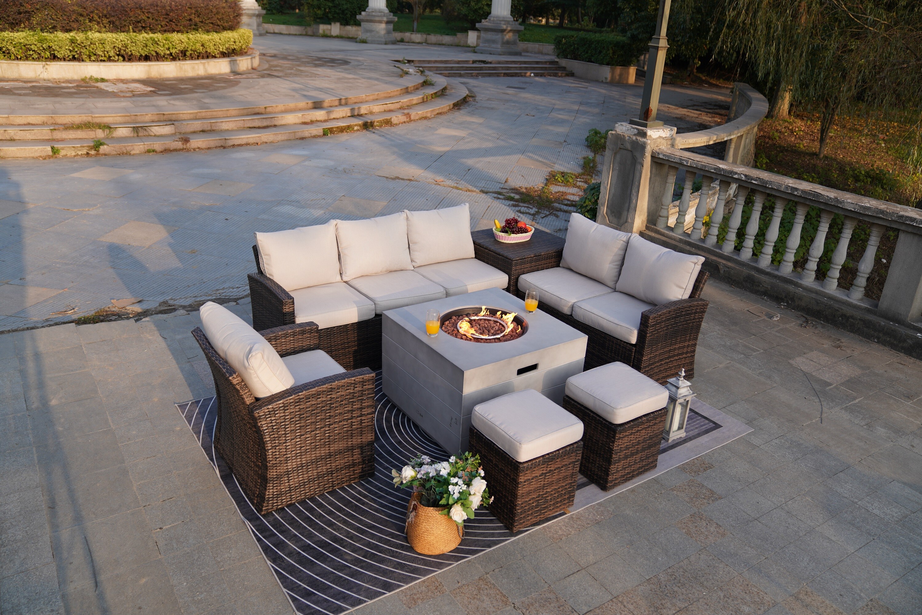 Moda Furnishings MAG-1403B-2140-B Patio-Conversation-Sets - View #6