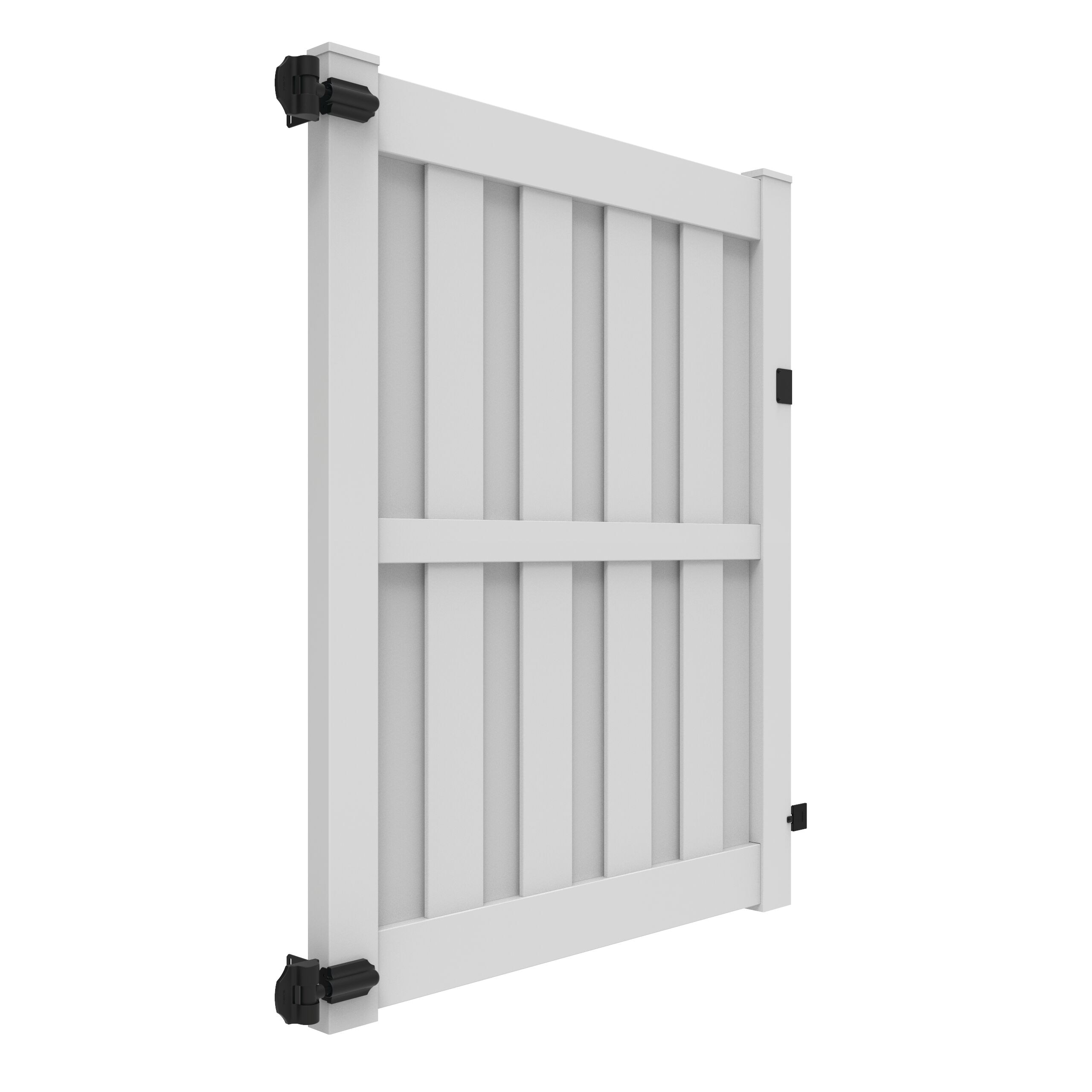 Freedom Oakworth 6-ft H x 5-ft W White Vinyl Fence Gate Kit (Unassembled)