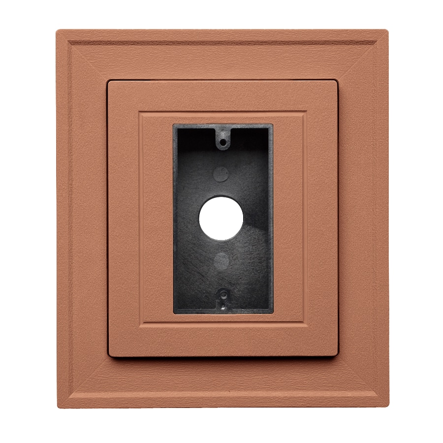Ply Gem 201517 8.5-in x 7.5-in Redwood Vinyl Electrical Mounting Block