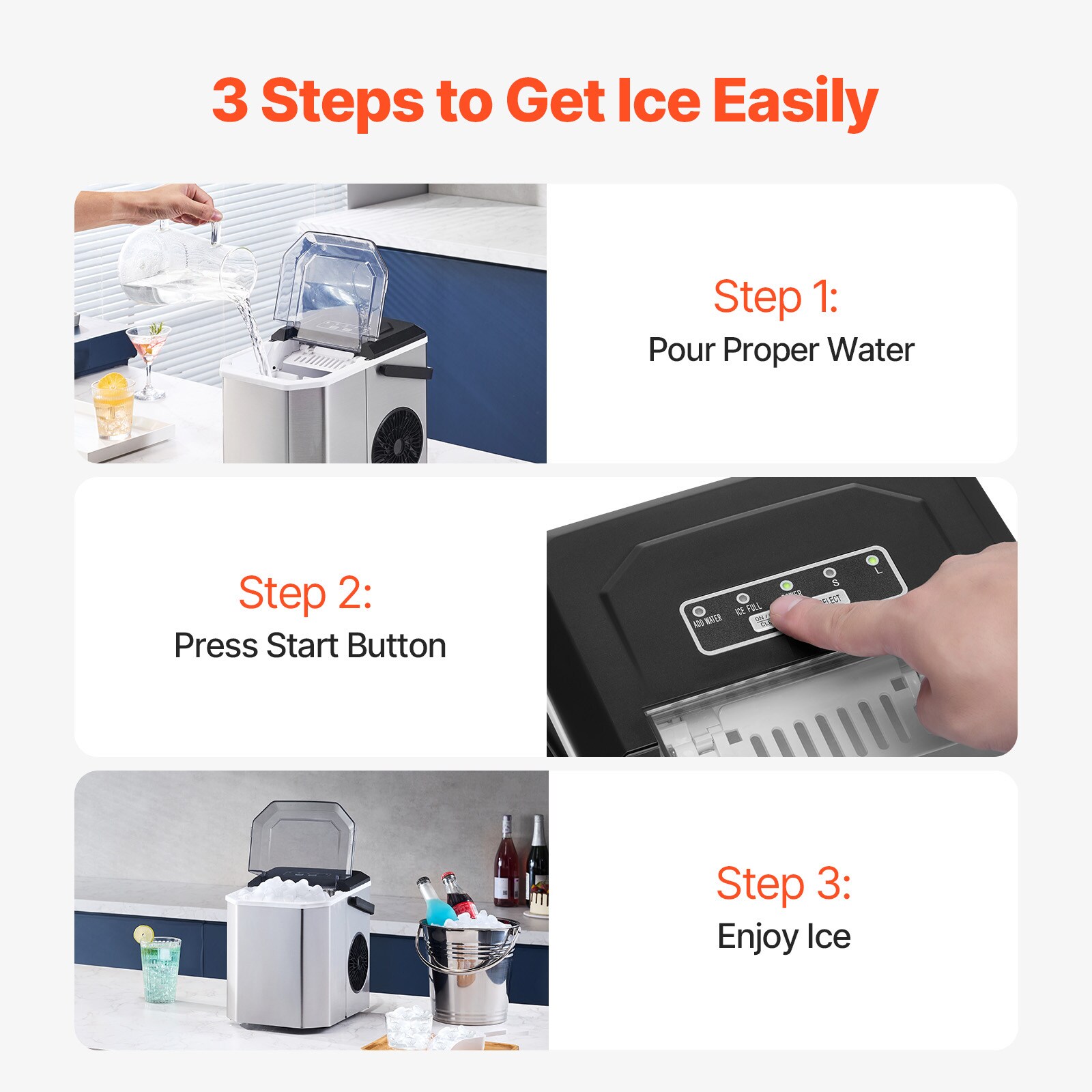 VEVOR ZDBTMSZB26LBSRXBCV1 Ice-Makers - View #6