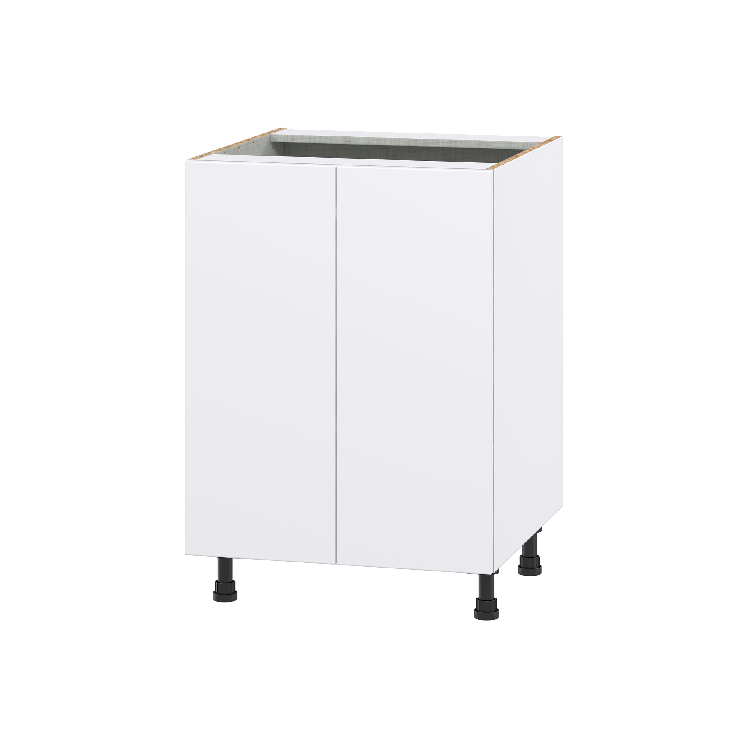 Hugo&Borg DSB24-2FH-LA Lasalle 24-in W x 34.5-in H x 24-in D Bright White Slab Base Fully assembled Cabinet (Flat Panel Slab)