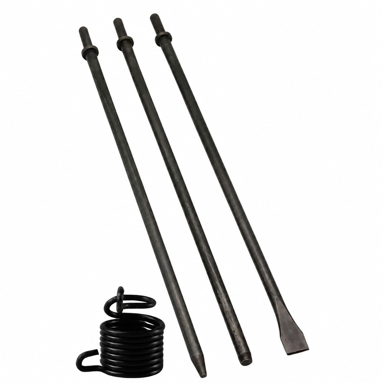 Linder Group Inc Air Hammer Bits 18 Inch Long Set 3 Piece Includes Three Quarter Inch Flat Chisel Three Eighths Inch Point Tip Seven Thirty Seconds Inch Point #L3CR3ISR