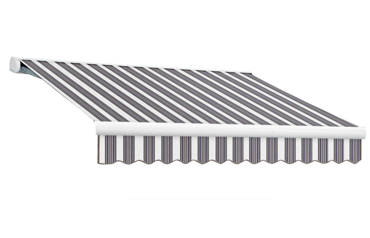 Awntech KWM16-395-NGW 52.5-Inches Wide x 48-Inches Projection x 24-Inches Height Fabric Striped Window/Door Awning