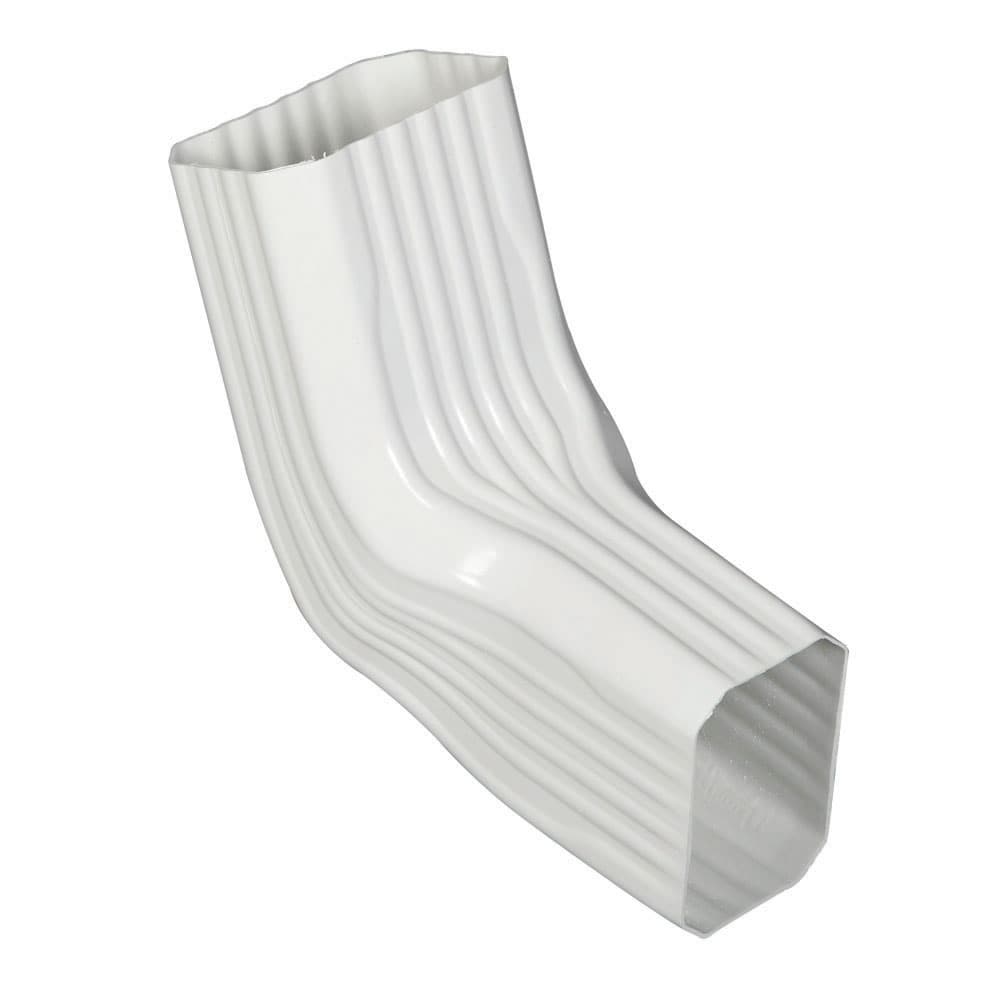Amerimax 37066 Vinyl 8-in White Front Elbow