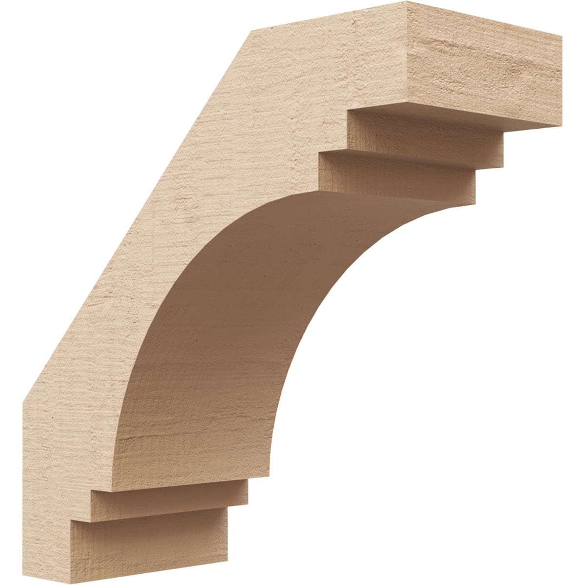 Ekena Millwork BRCUR05X12X12PECRCPR 5-in x 12-in x 12-in Primed Urethane Pescadero Rough Cedar TimberThane Knee Brace
