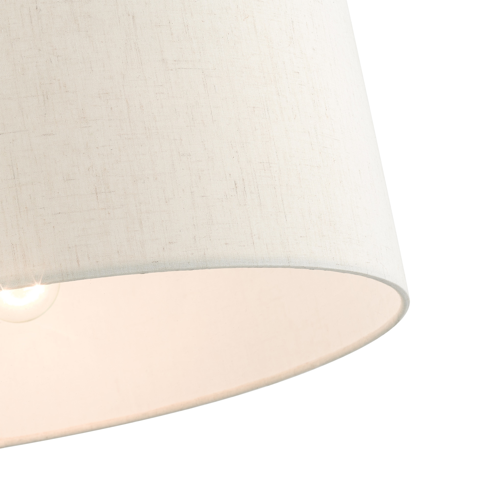 Meadow 3-Light English Bronze Drum Pendant with Oatmeal Shade