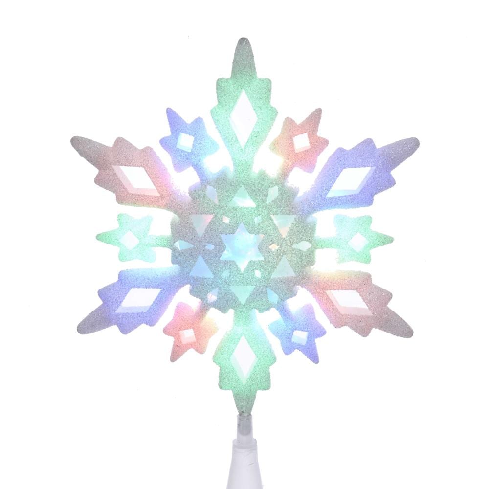 Kurt S. Adler JEL0310M 10-in Snowflake Multi-color Multicolor Christmas Tree Topper
