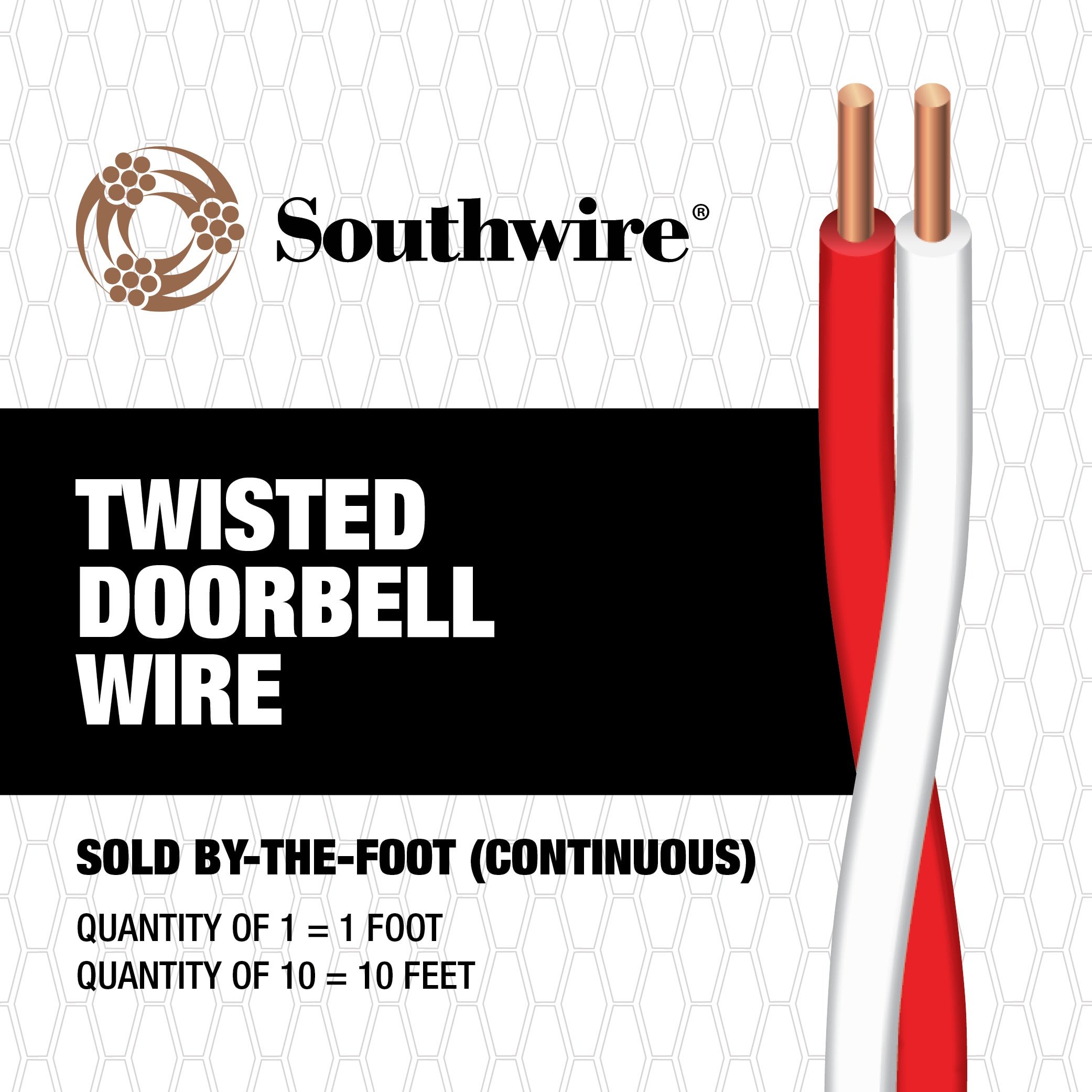 Southwire 100 Ft. 20/2 Solid Twisted Doorbell Wire - Jed's