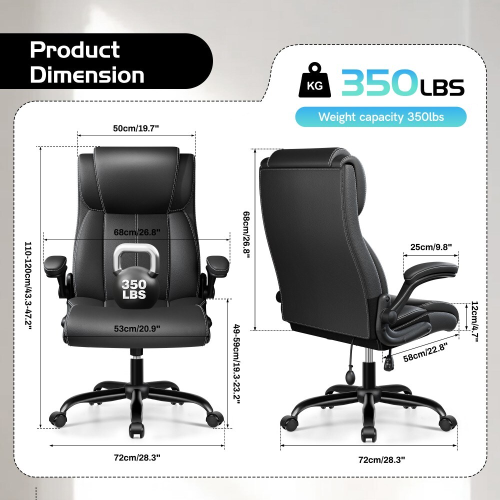 KERDOM OC001-BLACK Office-Chairs - View #2