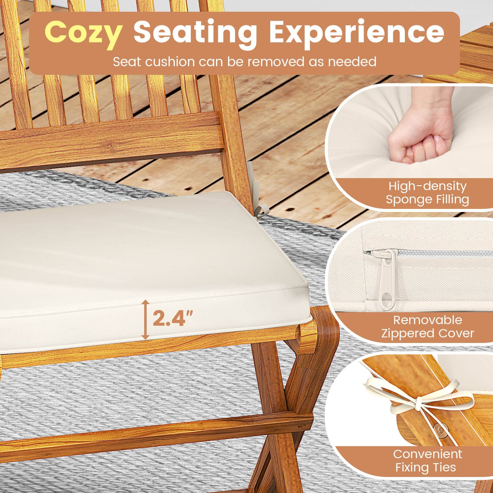 Costway HCST05335 Patio-Conversation-Sets - View #7