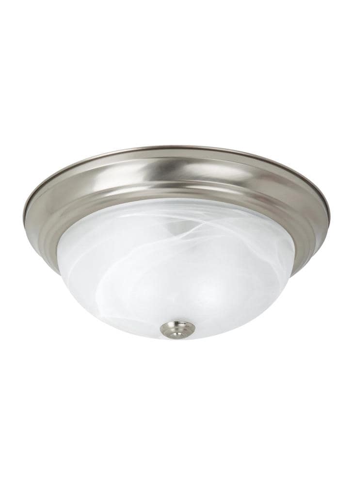 Sea Gull Lighting 75943EN3-962 Windgate 3-Light 15-in Brushed Nickel Flush Mount Light ENERGY STAR