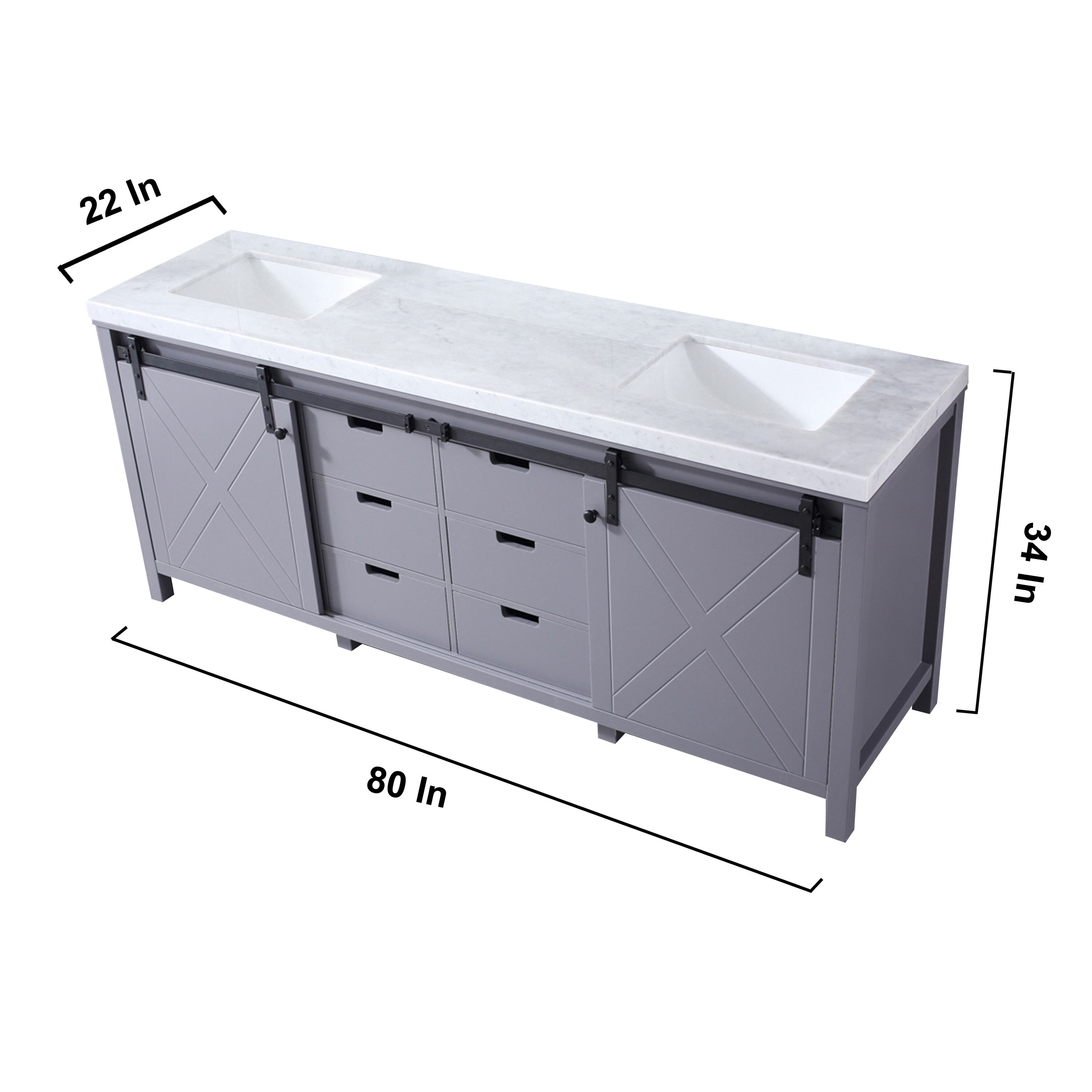 Lexora LM342280DBBS000 Bath-Vanity-Combo - View #14
