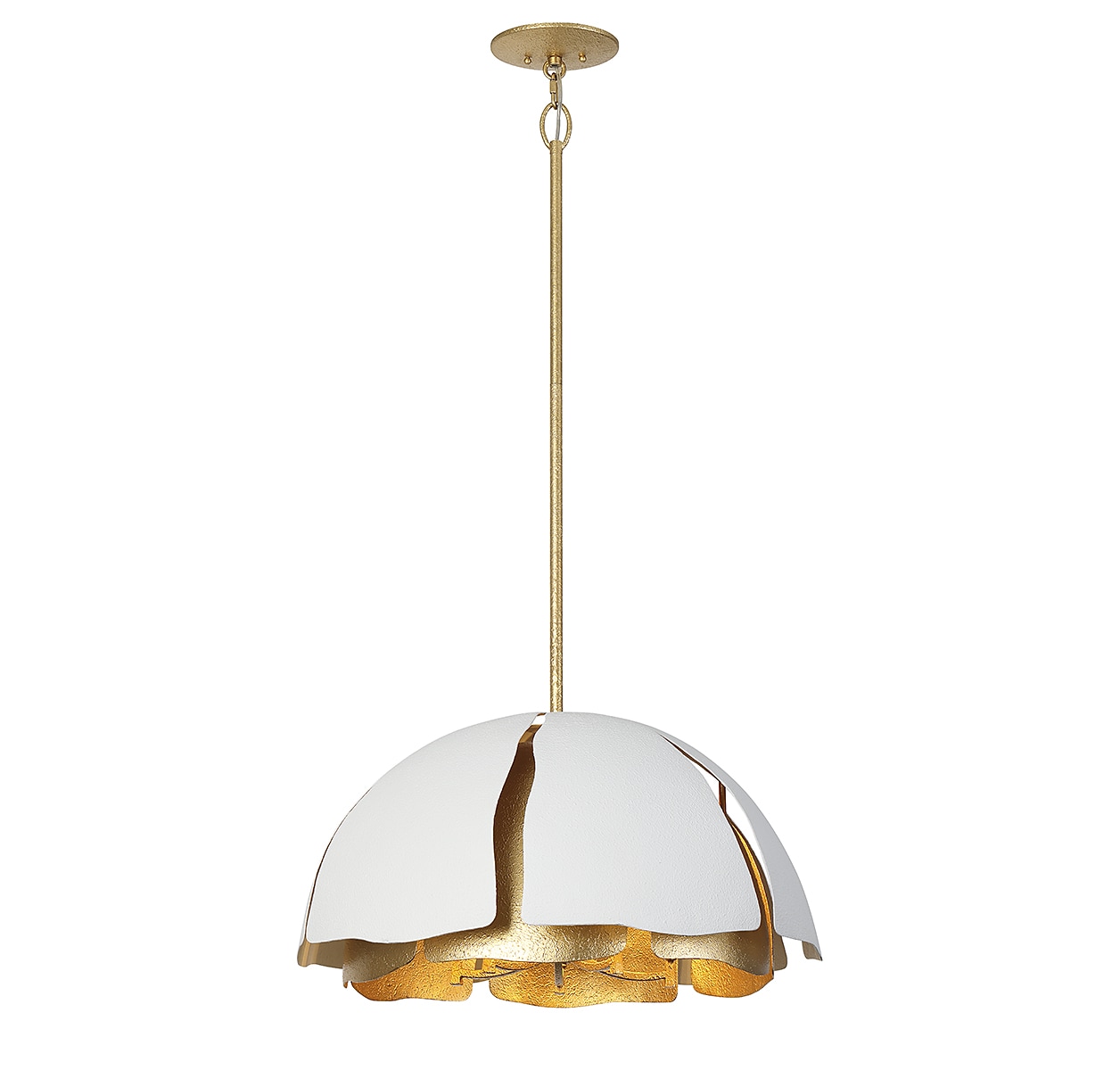 Cavalier Gold and Royal White 5-Light Metal Pendant