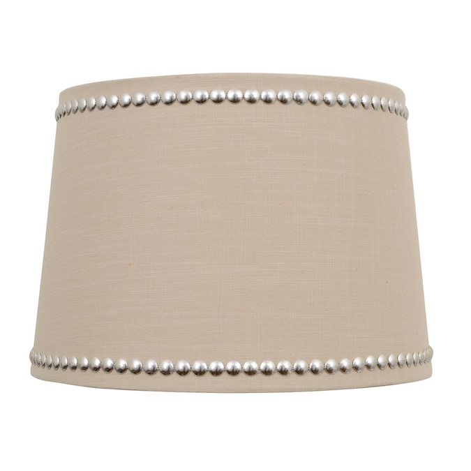 Linen Fabric Drum Lamp Shade, Allen And Roth Lamp Shade Tan Linen