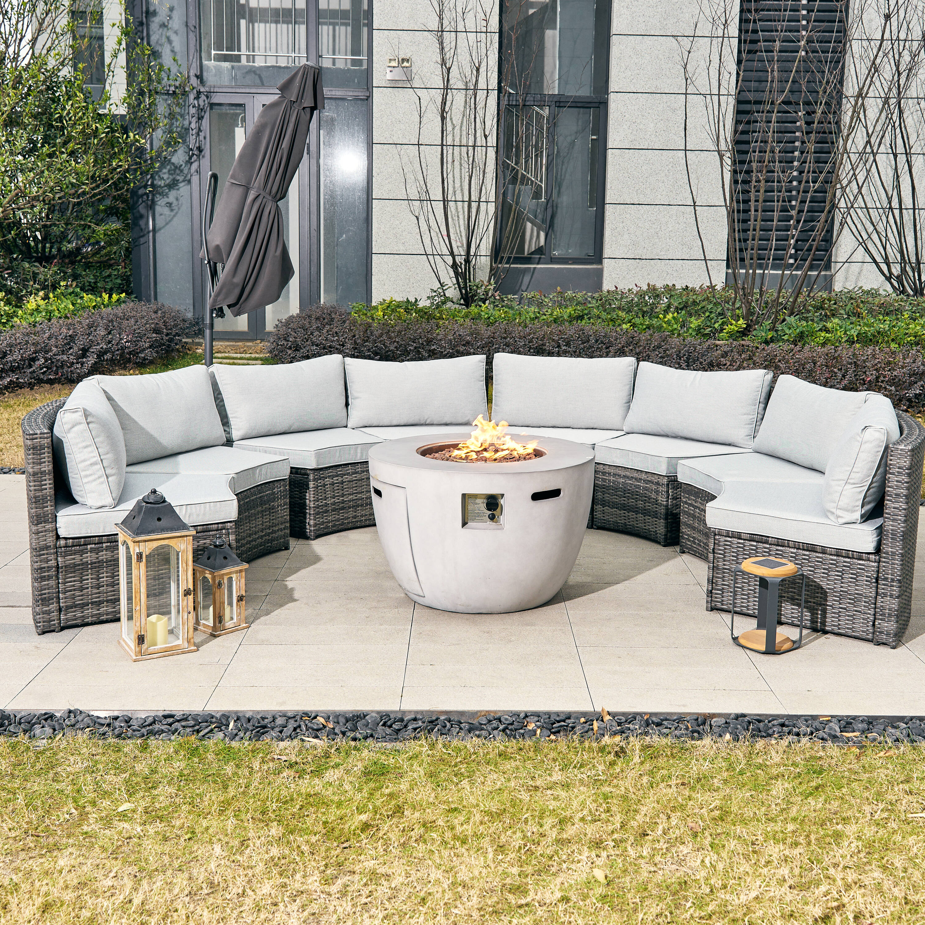 Direct Wicker DWS-1205B8SS&2160-G Patio-Conversation-Sets - View #2