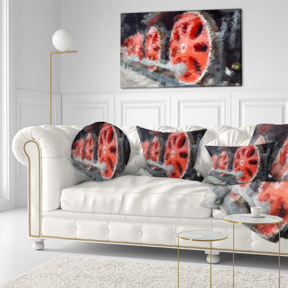 Designart CU15926-12-20 12-in x 20-in Red Indoor Decorative Pillow