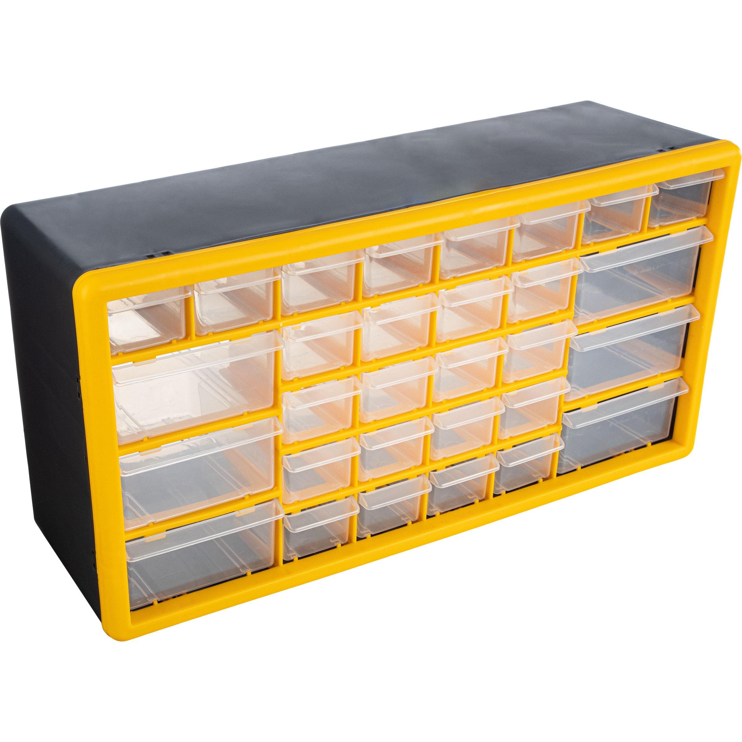 Stalwart Plastic Storage Drawers 39-Drawer Screw Organizer Craft Cabinet, Black