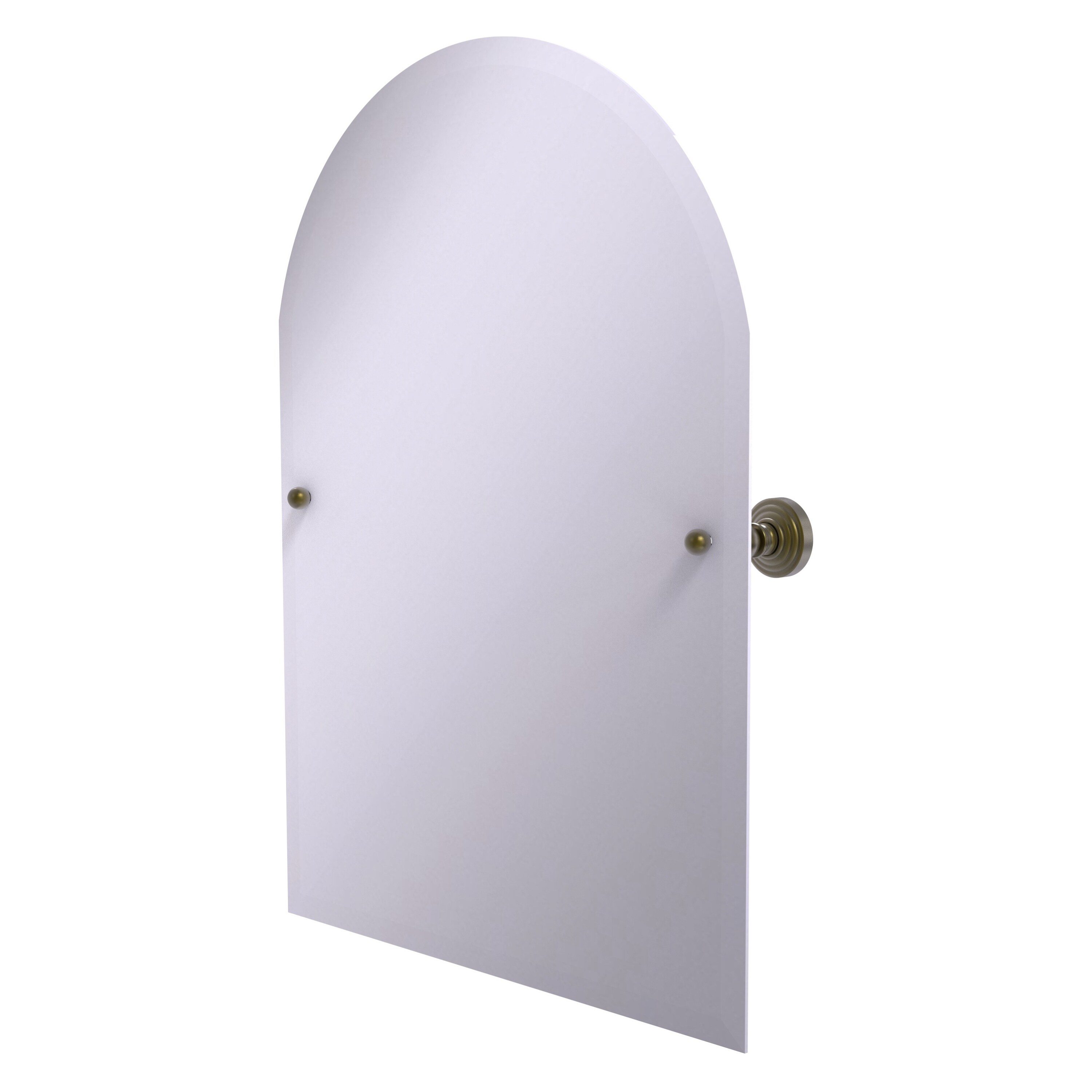Allied Brass WP-94-ABR Waverly Place 21-Inches x 29-Inches Beveled Frameless Arch Tilting Bathroom Vanity Mirror ( Antique Brass )